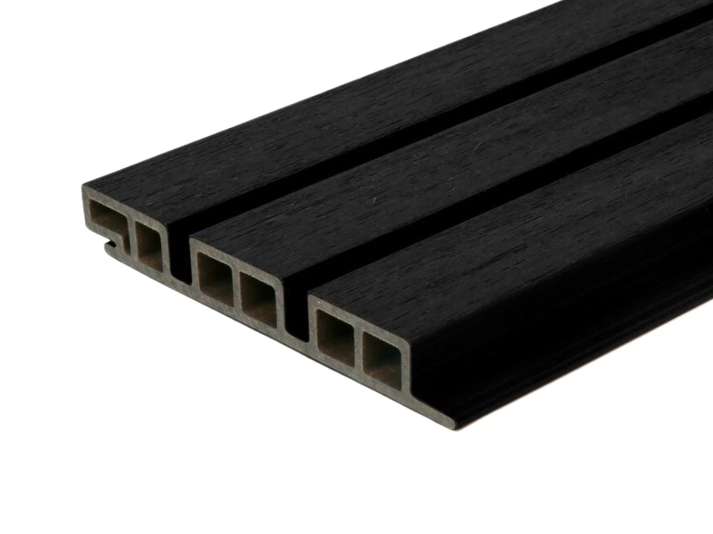 Composiet Rhombusprofielplank Castellation 50 2.5 x 19.6 cm (25 x 196 mm) Zwart - Lengte 290 cm - Afbeelding 1